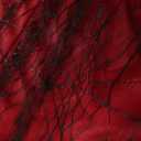 Halloween Skirts for Women with Witch Hat Velvet Bats Mesh Tulle Midi Skirt for Costume Party Outfit (Small-Medium, Red)