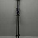 EXCLUSIVE HOME Topper Double Curtain Rod and Finial Set, Matte Black, 36"-72"