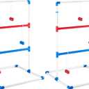 OLIXIS Ladder Ball for All Ages, Bolas, Carry Bag & Scoreboards, White | All-ages family fun for any occasion. Sturdy frame, easy setup, built-in scoring, lightweight & portable.