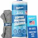 Jura Compatible Descaling Solution | Free Cleaning Cloth | 12 Month Supply | Made in the USA | Descaler for all Jura Machines | 32 Oz | Coffee Machine Cleaner for Coffee Makers | Descales and Cleans