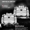 Cciyu 19B7102 19B7103 Front Left & Right Brake Calipers With Bracket For Nissan For Altima 2013-2019,For Nissan For LEAF 2014-2017
