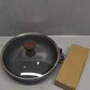 SENSARTE Nonstick Frying Pan Skillet with Lid, Omelet Pan with Cover, Healthy Egg Pan Chef's Pan, Kitchen Cooking Pan, Free of Intentionally Added PFOA (9.5inch + Glass Lid) (Gray Granite)