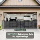 275" Extra Long Baby Gate Retractable Dog Gate, 23ft Retractable Baby Gates Extra Wide Driveway Gate, Reinforced 48" Extra Tall Pet Gate Outdoor Retractable Fence, Garage Gate Wide Dog Gate, Black