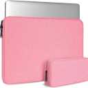 15.6 Inch Laptop Sleeve Case for Lenovo IdeaPad 3 3i/Lenovo ThinkPad E15/ Legion/Yoga 7i 16 inch/Flex 5, LG Gram 16", Dell HP Asus Acer Chromebook with Small Case, Pink