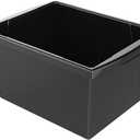 Storex 4 Gallon Storage Bin  Plastic Classroom Organizer for Books and Supplies, Black, 1-Pack (61466A06C)