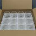 12pcs Stripe Glass Cylinder Vases for Centerpieces, 6 Inch Tall Flower Vase for Wedding Decorations, Hurricane Vases Floating Candle Holder for Table Centerpiece Wedding Home Dcor