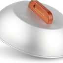 Aluminum Wok Cover for 13"-14" Hand Hammered Wok, 12.5 inch Flat Wok Lid