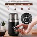 SHARDOR Electric Super Silent Blade Coffee Grinder, Timed Grind Control Rotary Knob, Adjustable Coarse to Fine for Coffee Beans, Spices & Herbs, with 1 Removable Stainless Steel Bowl, Black