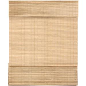LazBlinds Cordless Bamboo Roman Shades, Light Filtering Window Treatment, Roll Up Bamboo Blinds for Windows, 27'' W x 60'' H