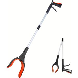 Grabber Reacher Tool - 32 Extra Long Foldable Gripper and Reaching Tool - Heavy Duty Pick Up Stick Grabbers for Seniors, Trash, Surgery Recovery Must Haves Gifts (red)