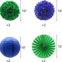 Blue Green Graduation Party Decoration Class Banner Hanging Pom Poms Flowers High School College Grad Supplies
