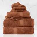 SUPERIOR Egyptian Cotton Ultra Plush & Absorbent, 6 Piece Set, Rust, 6-Piece Towel Set