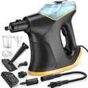 Heavy Duty Handheld Steam Cleaner, Multipurpose Pressurized Steam Cleaner with Continuous Steam & Safety Lock, 10S Fast Heating for Home, Car, Kitchen, Shower, Grout & Upholstery, 9 Accessories