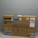 ZOMISIA Collapsible Dog Crate for Dogs - 28" L Heavy Duty Dog Kennel No Tools Required with 4 Sides Steel Foldable Cage for Dogs Indoor Furniture, Portable Carrier with 2 Smooth Wheels, Beige
