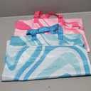 2 Pcs Large Travel Laundry Bag Waterproof with handle Washable Dirty Clothes Bag for Traveling Wet Dry Bag Bathing Suit Workout Bag for Gym Clothes Laundry Wet Clothes Swimming Pool College Dorm (Blue, Pink Abstract Wavy)