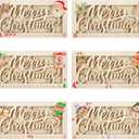 12Pcs Wooden Cash Envelope Money Wallet Christmas Money Holders Merry Christmas Cash Holder Gifts Bulk Moneys Box Gift Xmas Party Favors for Family Xmas Winter Holiday Wood Gifts Party Decor Supplies