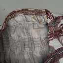 Women 2pcs Smocked Ruffle Shorts Pajamas Set Sleeveless Round Neck Plaid Print Crop Top Elastic Waist Shorts Lounge Set Size S