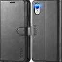 TUCCH Case Wallet for iPhone XR, Kickstand RFID Blocking Credit Card Slot PU Leather Folio Phone Cover with Wireless Charging [Shockproof TPU Shell] Compatible with iPhone XR 6.1, Black