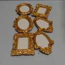 6pcs Magnetic Picture Frames for Refrigerator,Mini Gold Frames Vintage Frame,Wall Hanging Oval Rectangle Baroque Resin Photo Frame for Photos Painting DIY Stuck on Fridge