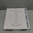 RUACQ Hand Towel Holder, T-Shape Free Standing Hand Towel Holder Stand with Marble Base, 304 Stainless Steel Hand Towel Stand for Bathroom Kitchen Vanity Countertop(Brushed Nickel)