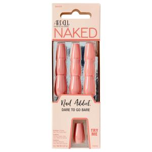 2 x Ardell Nail Addict Naked Maven, Press On Nails, Medium Coffin Shape, Nail Kit, 1-Pack (Solid Nude)