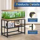 TOCRETOARE Fish Tank Stand 40 Gallon, Metal Aquarium Stand 36.5" L x 18.5" W*29.5H, Double-Layer Storage Design, Suitable for Home and Office Use, 660LBS Capacity, Black (Tank not Included)