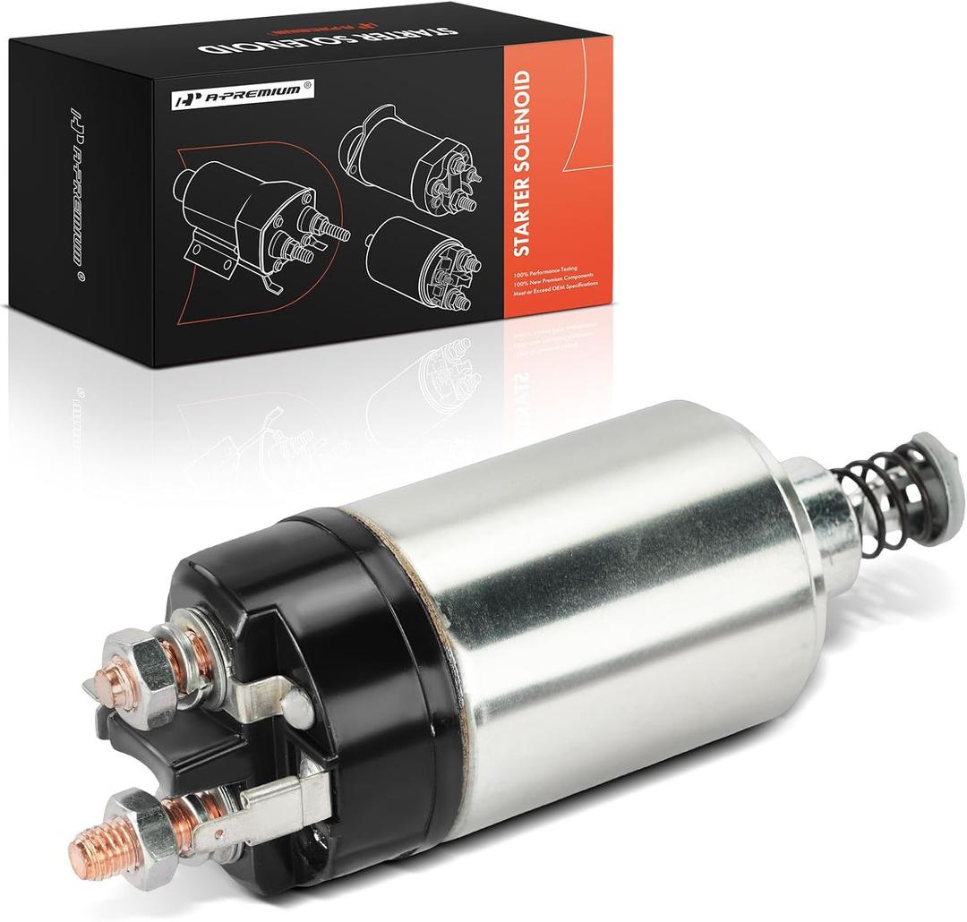 A-Premium Starter Solenoid Compatible with Volkswagen, Porsche - Beetle 1967-1979, 911 1965-1983, Transporter, 411, 412, Fastback, Karmann, Ghia, Squareback, Thing, Vanagon, 912, 914, 930-12V