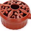 STBoo Wood Stove Steamer: Cast Iron Fireplace Humidifier | Indoor Pot for Home Heating | Round Bowl Fire Place Stove Covers Accessories Decorative | Matte Finish & Rust Resistan & 2.7 Quart, Red