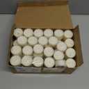Stonebriar 96 Count White Unscented Smokeless Long Burning Clear Cup Tea Light Candles with 6 to 7 Hour Burn Time