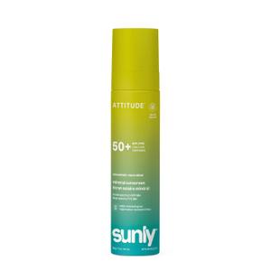 ATTITUDE Mineral Sunscreen Lightweight Lotion SPF 50, Broad Spectrum Zinc Oxide, EWG Verified, Non-Nano, Water-Resistant 80 Minutes, Non-Greasy for Face & Body, Vegan, Unscented, 3 Oz