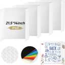 4 Pcs Small Trifold Poster Board, 21.5 x 14 inches Poster Board with Double Sided Tapes and Cardboard, Corrugated Presentation/Display Board for School Project, Science Fair, Business