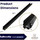 32 Inch Black, Adjustable Double Bubble Door Sweep for Exterior Doors, Under Door Seal with Drip Edge and Punched Drainage Channel, Pre-Notched for Weatherstripping, Trim-to-Fit Avodah Hardware