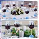 4 Pcs Winter Snowflake Theme Party Stemmed Wine Glasses Hand Painted Drinking Cup Wine Glasses Gifts for Birthday Theme Holiday Party Supplies