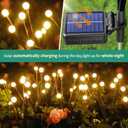 Solar Lights Outdoor Waterproof 4 Pack of 32 LEDs Garden Patio Firefly Decoration Unique Gifts Women Grandparents