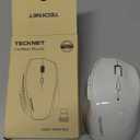 TECKNET Wireless Mouse, 2.4G Computer Mouse with 6-Level Adjustable 4800 DPI, 30 Months Battery, Ergonomic Grips, 6 Buttons Portable for PC, Chromebook, Mac - White