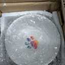 Bone Dry Ceramic Food Bowls, Non-Slip & Dishwasher Safe, Small Set, 4.25x2, Rainbow Paw, 2 Count