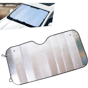 1 PC Car Front Windshield Sunshade, Foldable Sun Cover, Car Bubble Cover, Cars Sunshield Accessories, Universal for Most Cars (Silver #51.18" x 23.62") 1 PC Car Front Windshield Sunshade, Foldable Sun Cover, Car Bubble Cover, Cars Sunshield Accessories, Universal for Most Cars (Silver #51.18" x 23.62")
