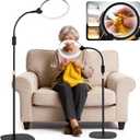 Magnifying Glass with Light and Stand,Large 7" Floor Magnifying Glass with Light,Rechargeable Portable Wireless Lighted Magnifier 360 Gooseneck for Reading,Close Work,Sewing,Crafts,Seniors