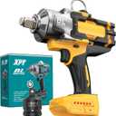 Cordless Impact Wrench 3/4" for De-Walt 20V Battery, 1475 Ft-lbs (2000N.m) High Torque power Impact Gun Heavy Duty Brushless, 3 Mode, 1/2" Impact Socket Adapter, Car Tire Truck RV Mower (No battery)