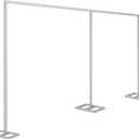 10x20ft Backdrop Stand Heavy Duty Pipe and Drape Backdrop Stand for Parties, Adjustable Pipe Kit Curtain Frame Stand for Photography Background Support,Wedding Arch Metal Frame (Silver)
