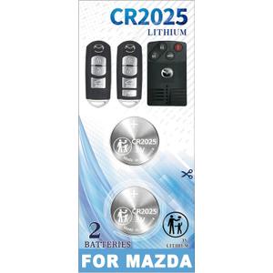 Key Fob Battery Replacement for Mazda (2009-2020) 3 6 CX-3 CX-5 CX-9 MX-5 Miata Remote Fob Battery CR2025