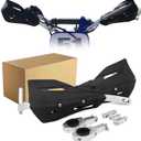 JFG RACING Dirt Bike Handguards,Universal 7/8" 22mm and 1 1/8" 28mm Handlebar Motorcycle Hand Guards for Dirtbike Snowmobile Motocross Supermoto ATV Scooter Enduro Electric Bike - Black
