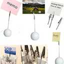 5 x Golf Ball Shaped Table Number Holder Name Place Card Holder Memo Clip Holder Stand Note Holder Pictures Card Paper Menu Clip