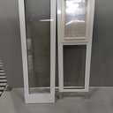 Ideal Pet Products Aluminum Pet Patio Door, Adjustable Height 77-5/8" to 80-3/8", 7" x 11-1/4" Flap Size, Mill/Silver
