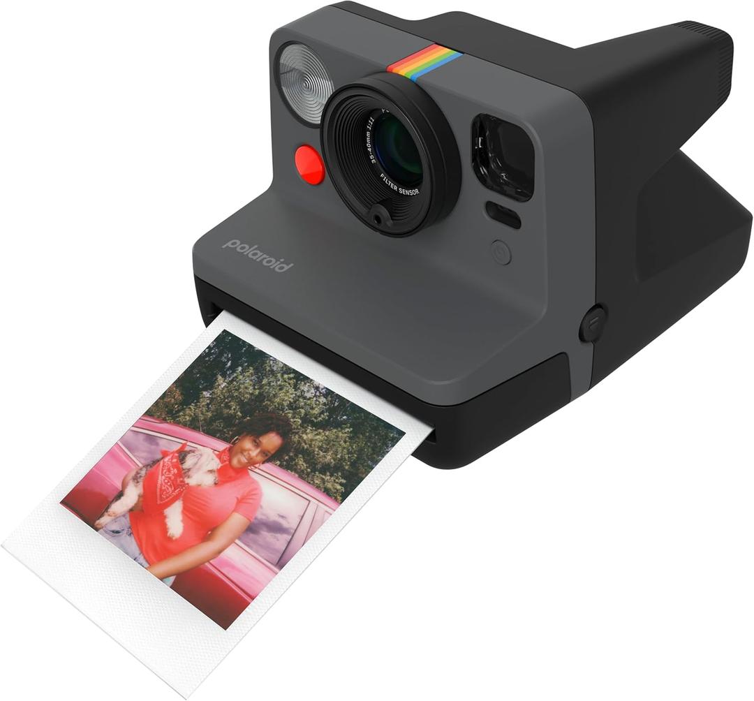Polaroid Now 3rd Generation I-Type Instant Camera + Film Bundle - Now Black Camera 