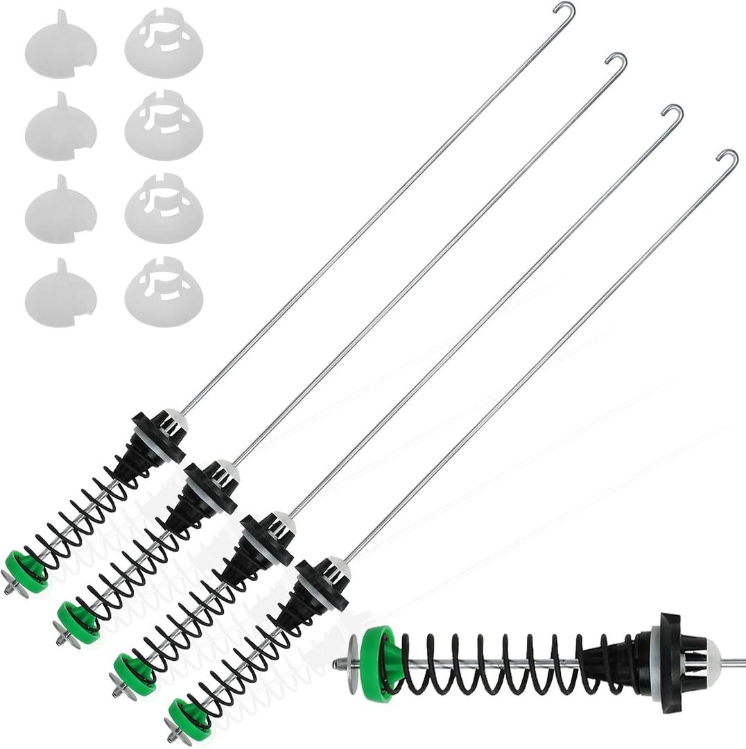 Upgraded W11171694 Suspension Rod Kit (4 Pcs) fit for whirlpool Suspension Rod Kit W11396716 MVW6200KW2 MVW6230HW0 WTW5100HC2 WTW6120HW0 WTW5105HW0 WTW5100HW2 WTW6120HC0