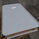 J&J worldwide Magnetic Glass Whiteboard 96x48 Inch Ultra White, Frameless Tempered Glass Dry Erase Board Wall Mounted Includes Markers, Eraser, Magnets, Mounting Kit for Office Home& School