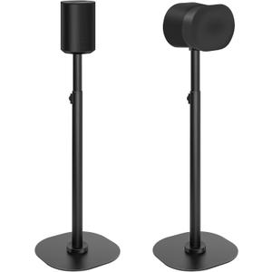 Haturi Speaker Stands Pair for Sonos ERA 100 & 300 Adjustable 2242 Floor Stands with Cable Management Heavy Duty Metal Construction Non Slip Base for Living Room Bedroom Office