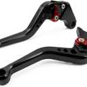Short Brake and Clutch Levers for 2022-2023 CB500F CBR500R CB500X,Rebel500 Rebel 300 CMX 500 CBX300 2017-2021,NC700/NC750 S/X 2012-2015,CBR 600 F2,F3,F4,F4i 91-07,CB599/CB600 Hornet 98-06 (Black)