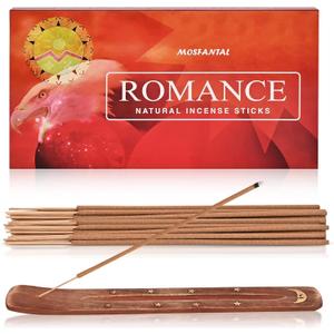 2 x Romance Incense Sticks - Natural Incense for Relaxation, Meditation and Creating a Serene Atmosphere(100 Sticks & 1 Burner Holder)